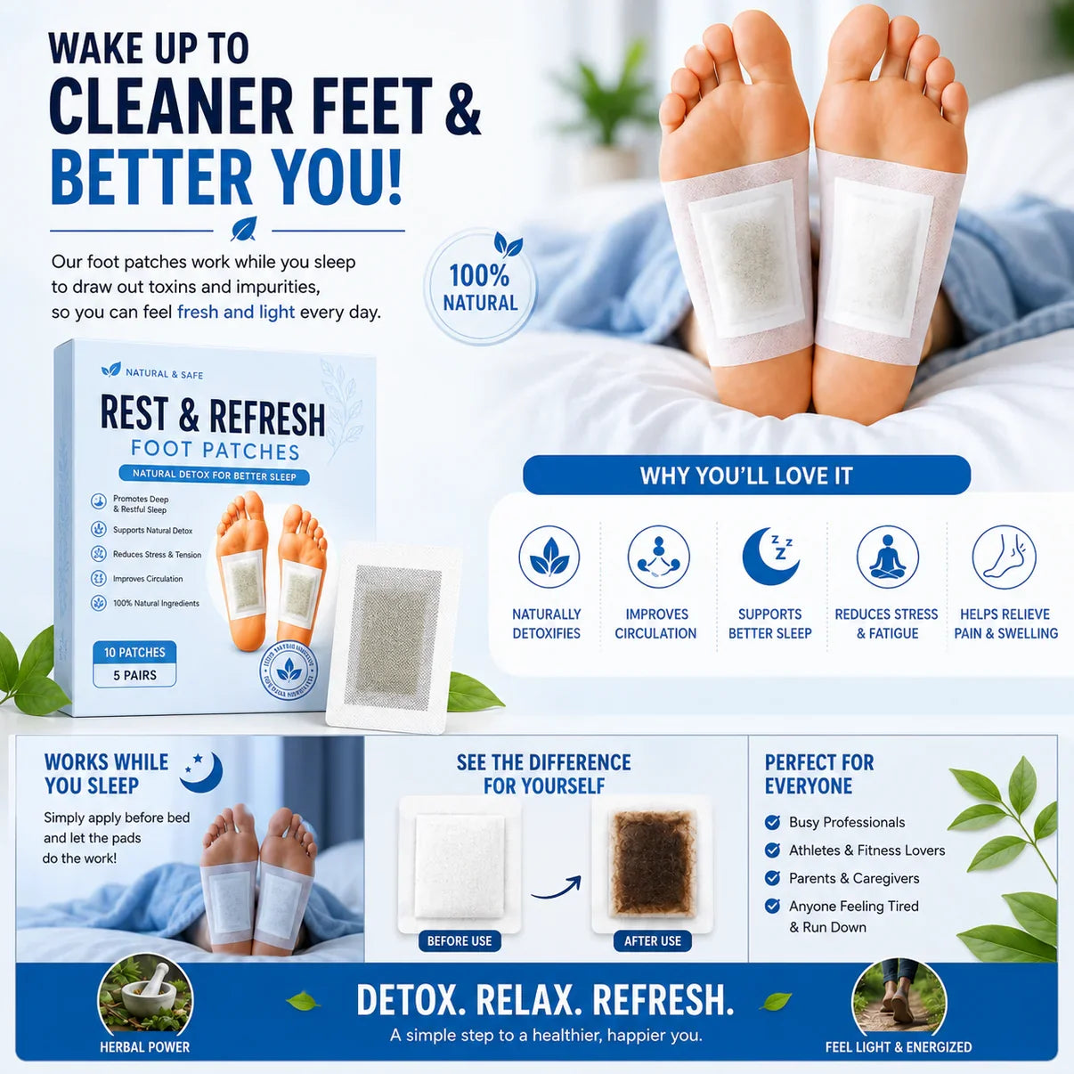 AYURVEDIC POWER Foot Patches | Buy 1 Get 19 FREE