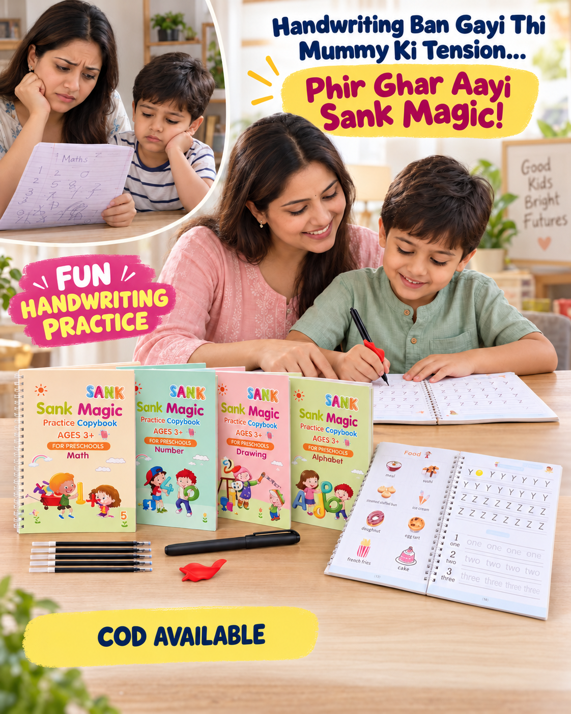 Zenso Magic Practice Copybook (Pack of 4 )
