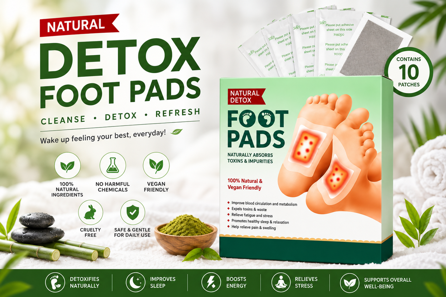 Overnight Foot Renewal Patches | Buy 1 Get 1 Free