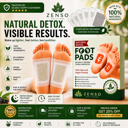 Zenso™ Premium Detox Foot Patches (Pack of 10) – Buy 1 Get 1 Free