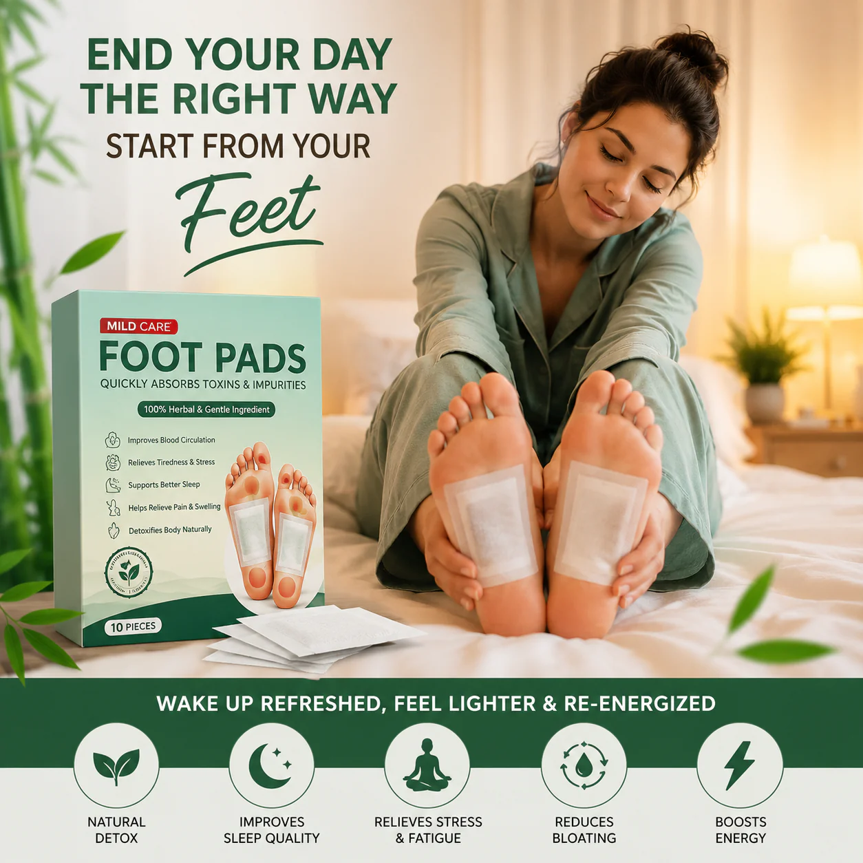 Zenso™ Premium Detox Foot Patches (Pack of 10) – Buy 1 Get 1 Free