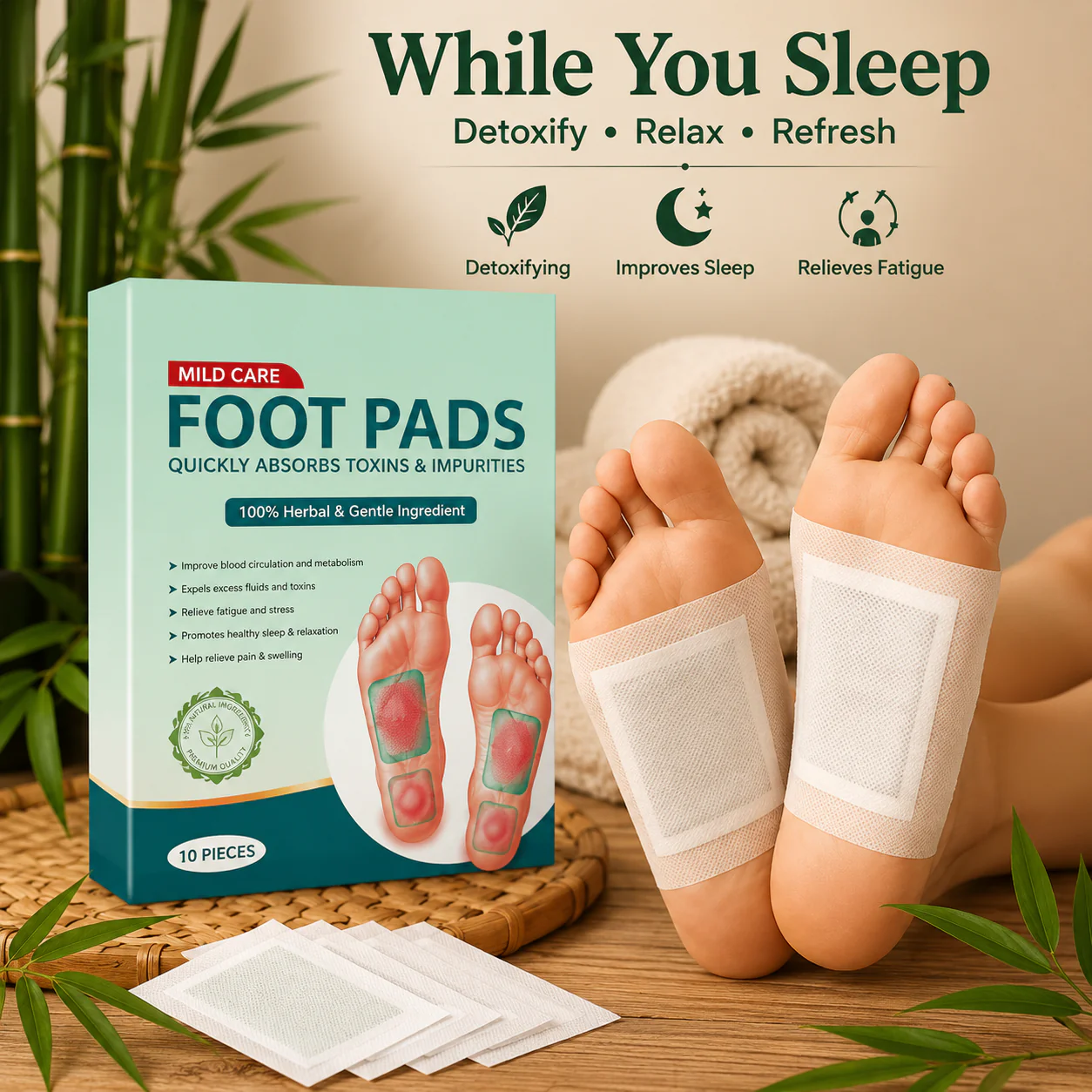 Zenso™ Premium Detox Foot Patches (Pack of 10) – Buy 1 Get 1 Free